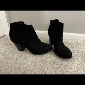 Suede Black Ankle Booties